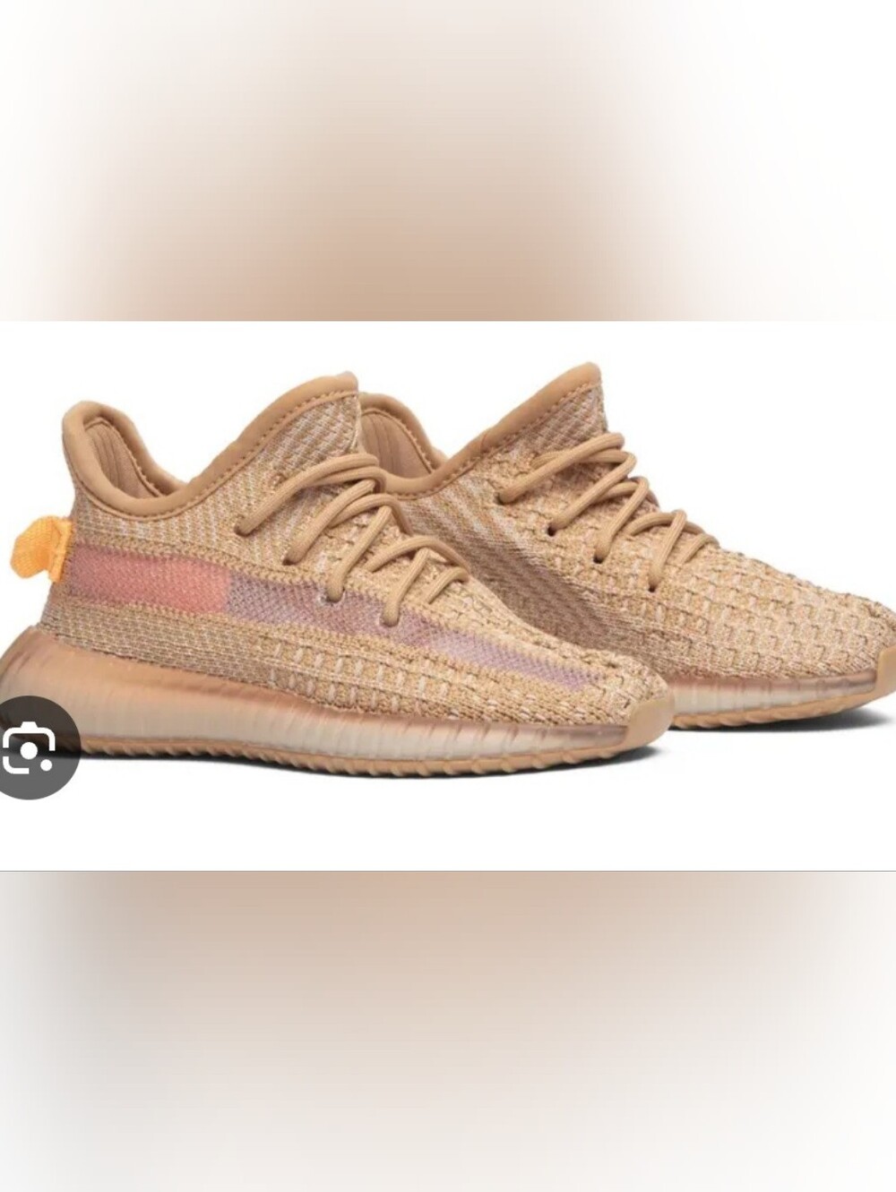adidas Women's Sneakers in Tan with Pink Accent